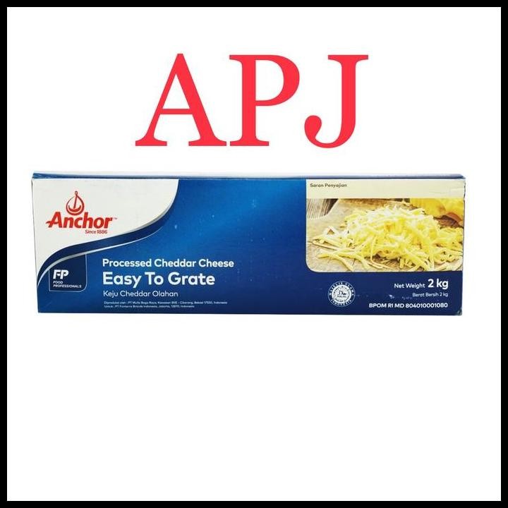 

Terlaris Anchor Keju Cheddar 2Kg Easy To Grate Good Quality