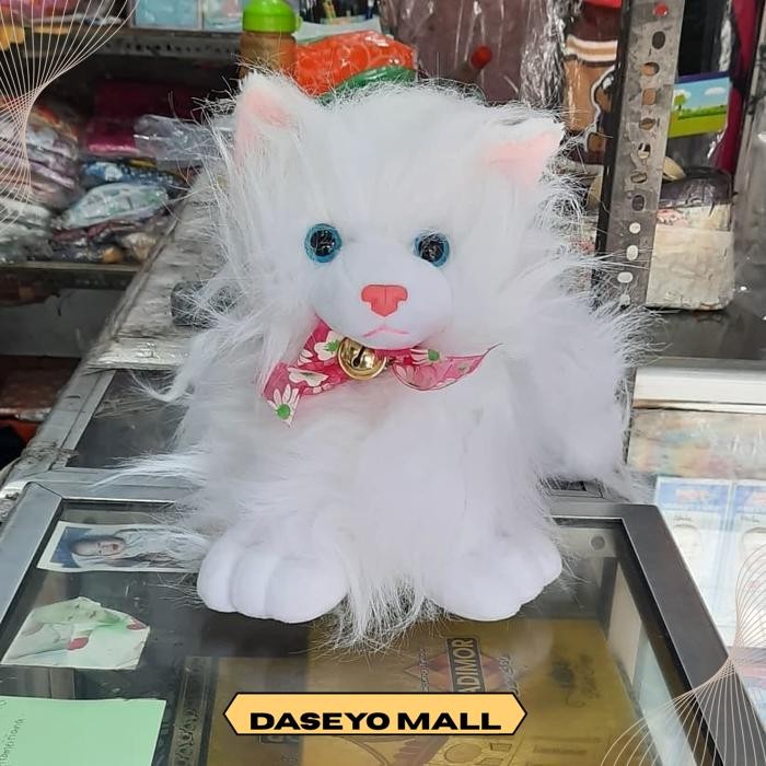 BONEKA KUCING ANGGORA PUTIH WHITE XL BEBAS ONGKIR