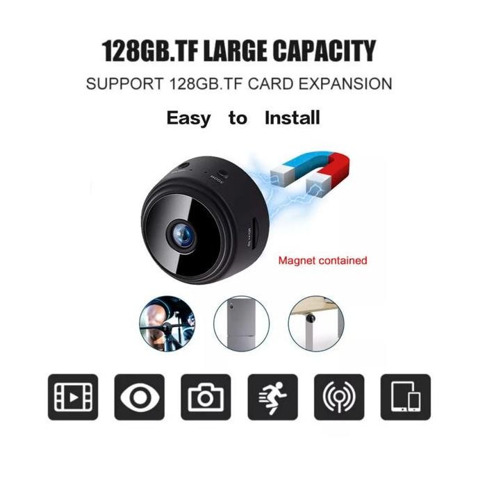 Tersedia kamera IP camera Wifi bulat mini kecil tempel magnet pengintai cctv