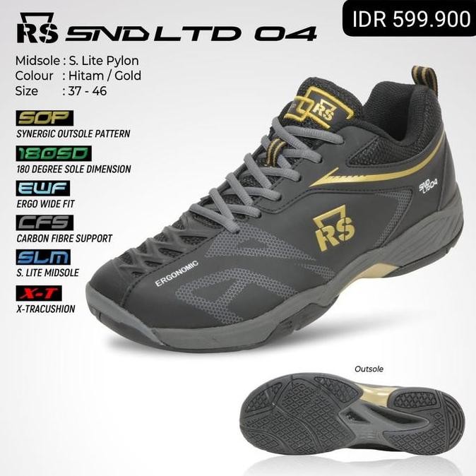 Tersedia SEPATU BULUTANGKIS RS SND LTD 04 REINFORCE SPEED