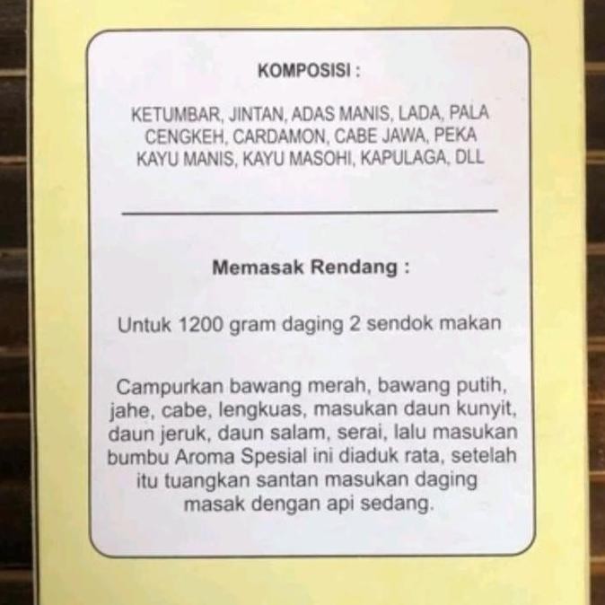 

Bumbu AROMA Rendang Special 1000 gram [terbaik]