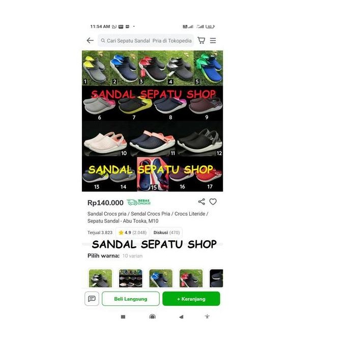 Tersedia Sandal Crocs Pria / Sendal Crocs Pria / Sepatu Sandal / Crocs Literide