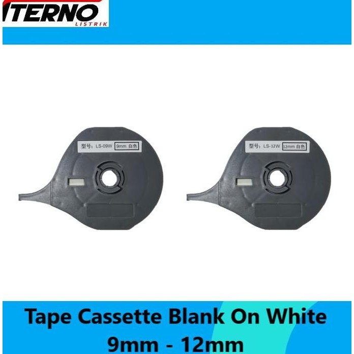 

Biovin Label Tape Cassette Ls-12W 12Mm Black On White New Stok