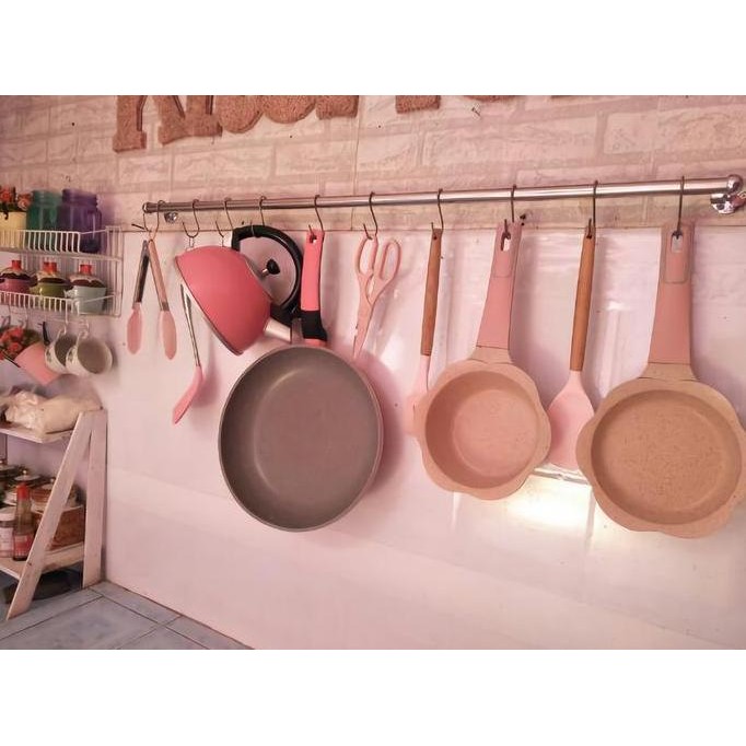 Rak Dapur Gantung Stainless, Rak Gantungan Panci, Rak Dapur Serbaguna