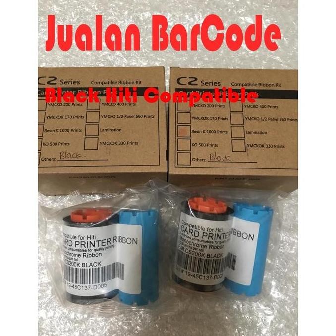Ribbon Black | Hitam Compatible Printer Hiti Cs200E | Cs 200E |Cs-200E New Stok