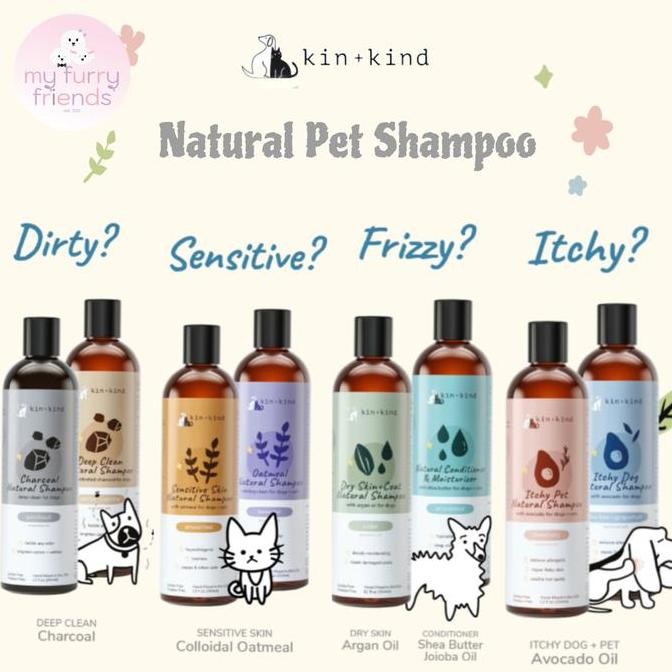 Kin+Kind Pet Natural Shampoo Premium cat dog anjing kucing KIN KIND