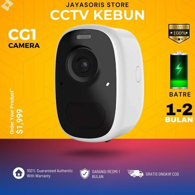 Tersedia CCTV Outdoor Wifi Waterproof Ip Camera Kamera Pengintai Mini Portable Kebun Baterai Tanpa K