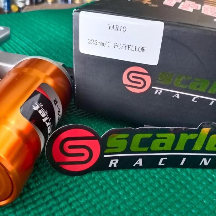 SHOCK SCARLET TABUNG BAWAH VARIO 125, VARIO 150 PER KUNING TABUNG GOLD