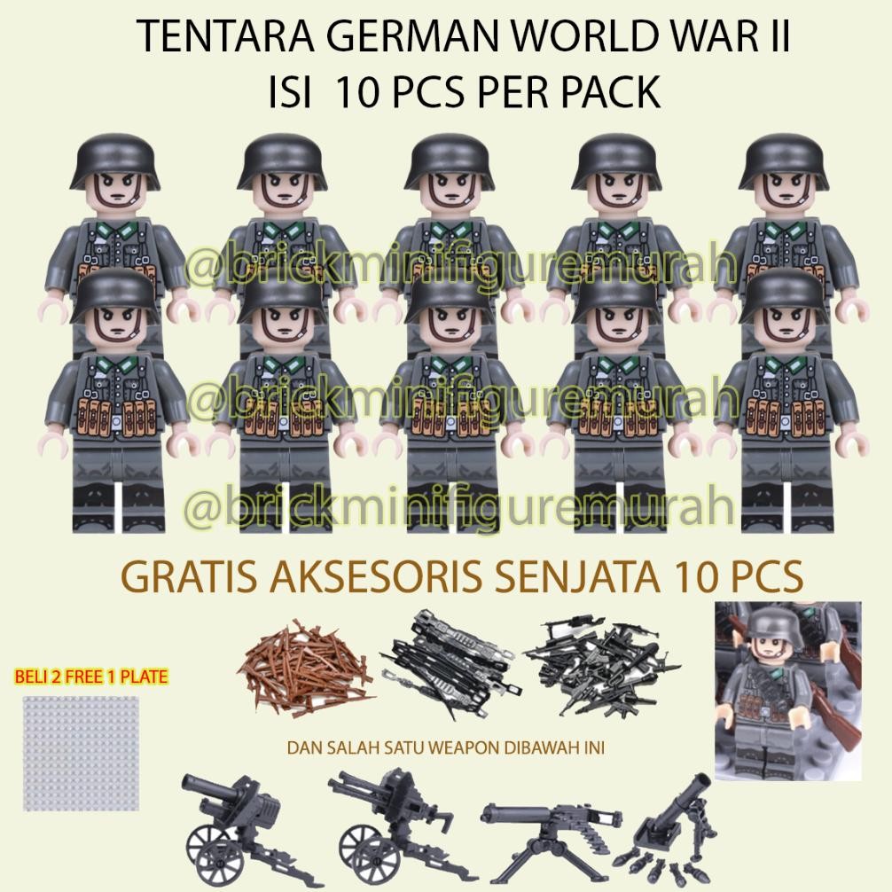 Brick Minifigure Model Militer WORLD WAR II ISI BANYAK