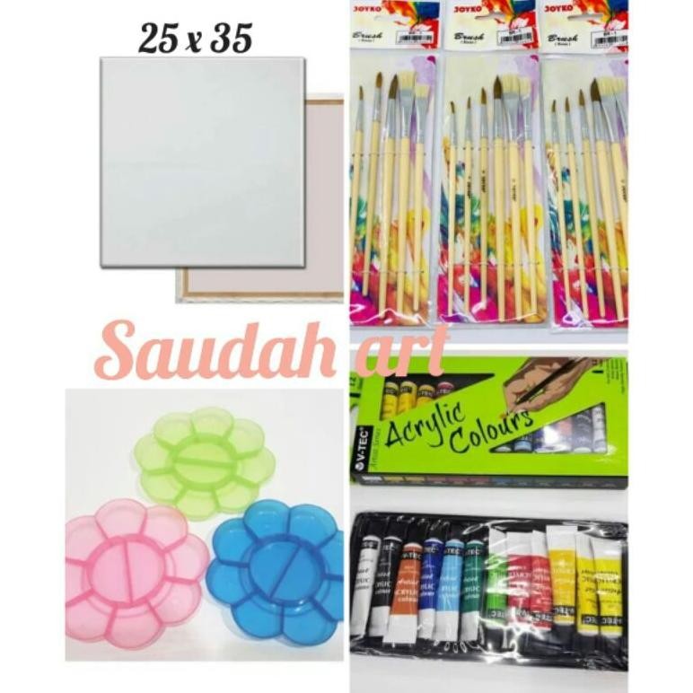 

Paket Kanvas Lukis (kanvas 25x35, kuas, palet, cat akrilik) AST
