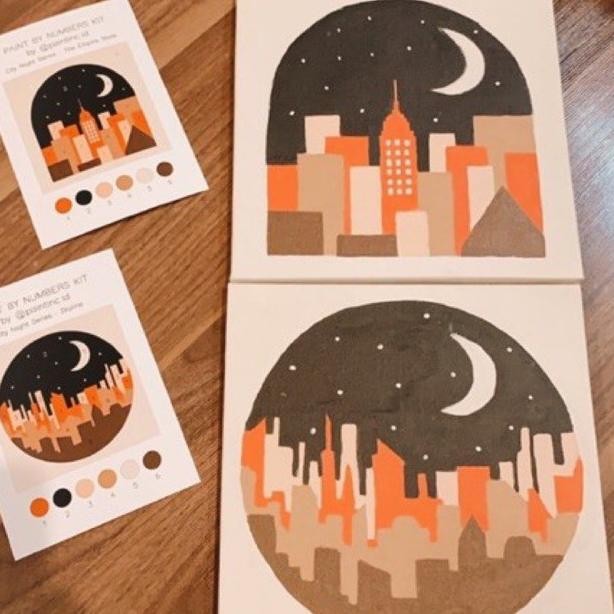 

Paint by Numbers Kit: SET OF 2 City Night Series | Paint Inc. ID | Painting Kit | Paint by Number AST
