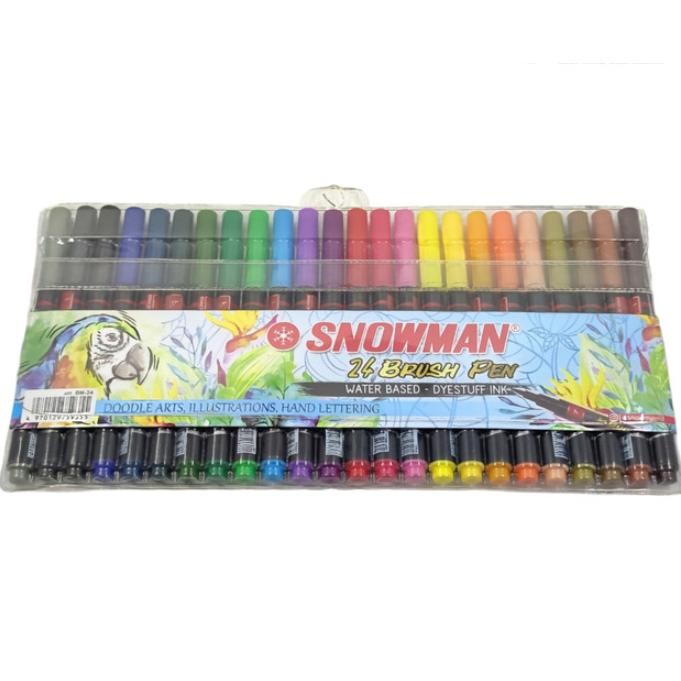 

[SET 24 WARNA] SNOWMAN BRUSHPEN BM 24 AST