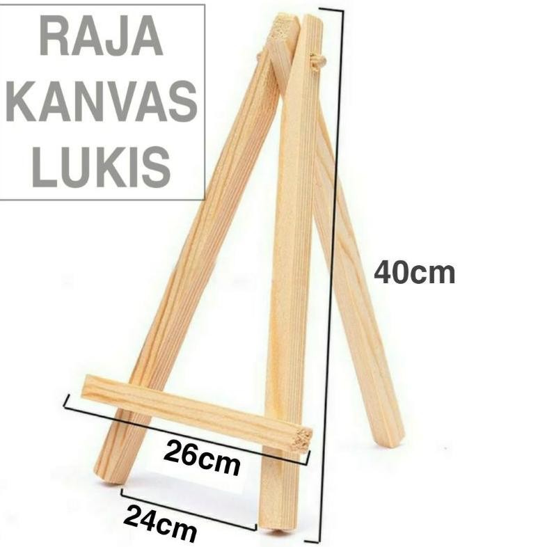 

Wooden Easel Tripod Stand Kayu Kanvas Lukis 40cm AST