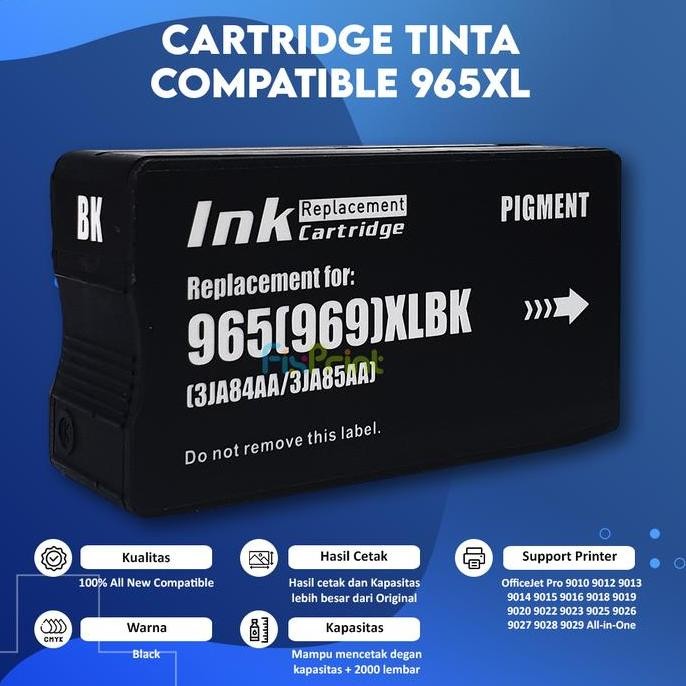 Cartridge Tinta Compatible 965Xl 965 Xl Black Cyan Magenta Yellow High New Stok