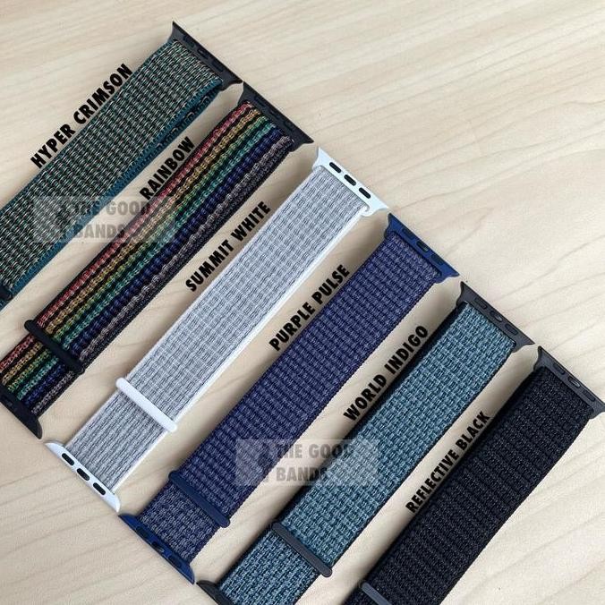 Strap Apple Watch Series 7 Nike Sport Loop Nylon Band Iwatch 41Mm 45Mm