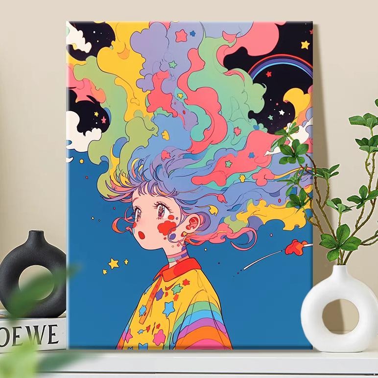 

Paint By Number 30x40cm Lukisan Kanvas dengan Bingkai DIY Digital Oil Painting AST