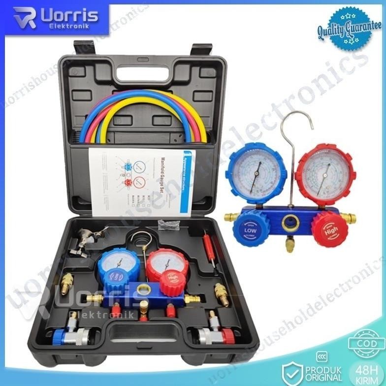 BRASS DOUBLE MANIFOLD MULTI ONE COOL PENGISIAN GAS DINGIN AC MOBIL AC KULKAS AC RUMAH