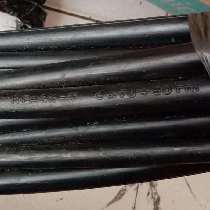 Jembo Kabel Twisted 3X70 + 1X50 Mm Nfa2X Pln Sr 4X70 Aluminium Tiang Listrik Standar Pln 0.6/1 Kv Lm