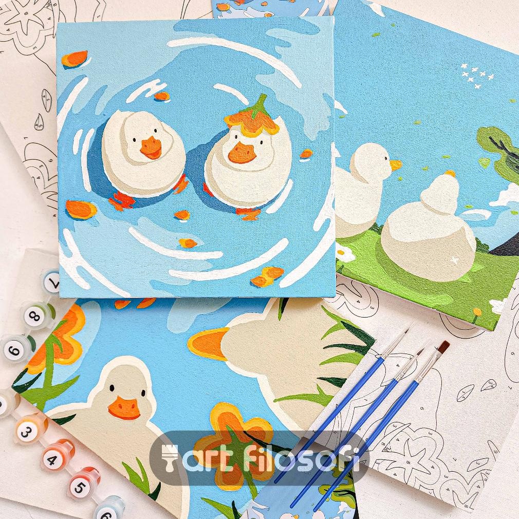 

Paint By Number 20x20cm Duck DIY Kit AST