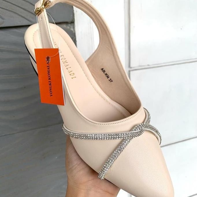 Tersedia Sepatu Sandal Wanita YONGKI KOMALADI Mules Heels 3cm ( KAIT PERMATA )