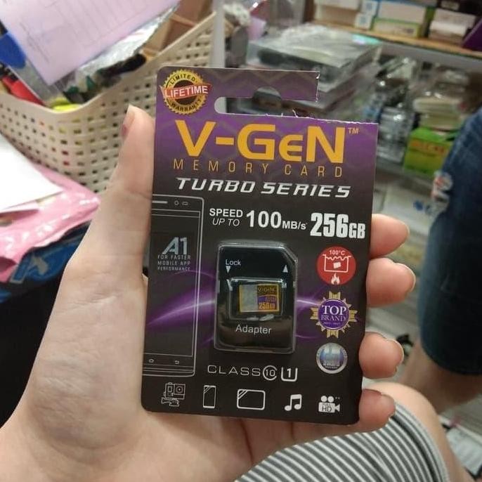 TERBARU - Memory Card Sd Card Micro Sd V-Gen Turbo series 256GB Original
