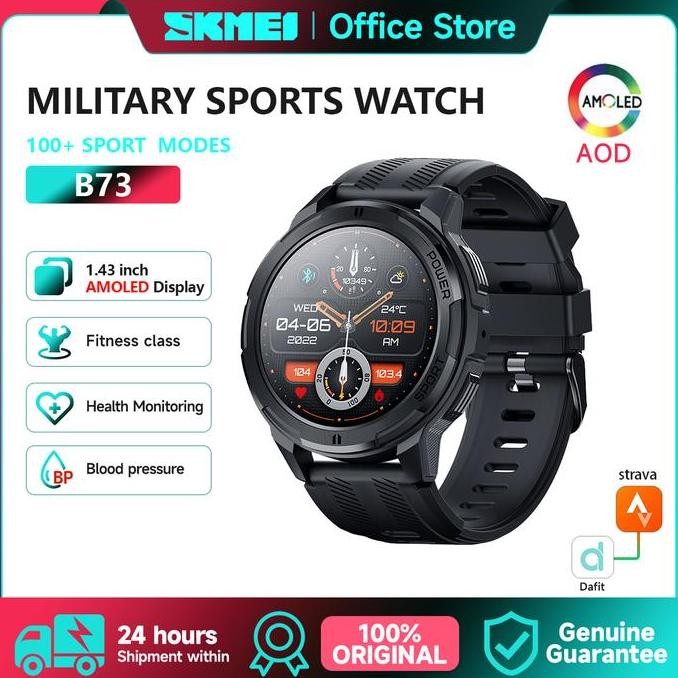 Skmei B73 | Layar Aod Smartwatch | Tahan Air 5Atm | Layar Aod Smartwatch | Jam Tangan Militer | Hear