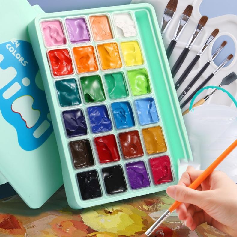 

Miya top watercolor Himi Gouache Paint Set 18/24 Warna 30ml Cat Untuk Air Seni Murid chinen cosplay AST
