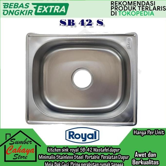 Kitchen Royal Sink Anti Karat Tipe Sb 42 Bak Cuci Piring One Bowl Sink & Plus Table 1 Lubang Satu Lo