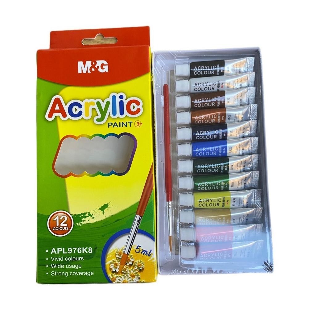 

M&G Acrylic Paint Set 12 Colors / M&G Cat Akrilik 12 Warna APL976K8 AST