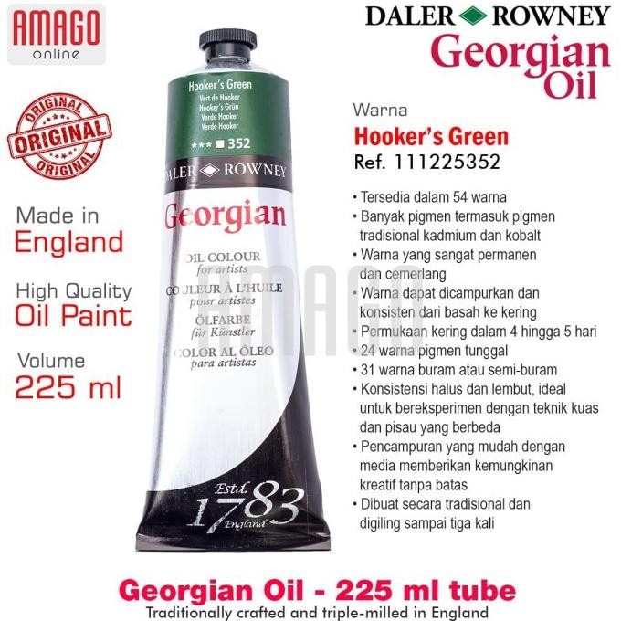 

Cat Minyak Lukis DALER-ROWNEY Georgian Oil Paint 225 ml - Hookers Green -111225352 AST