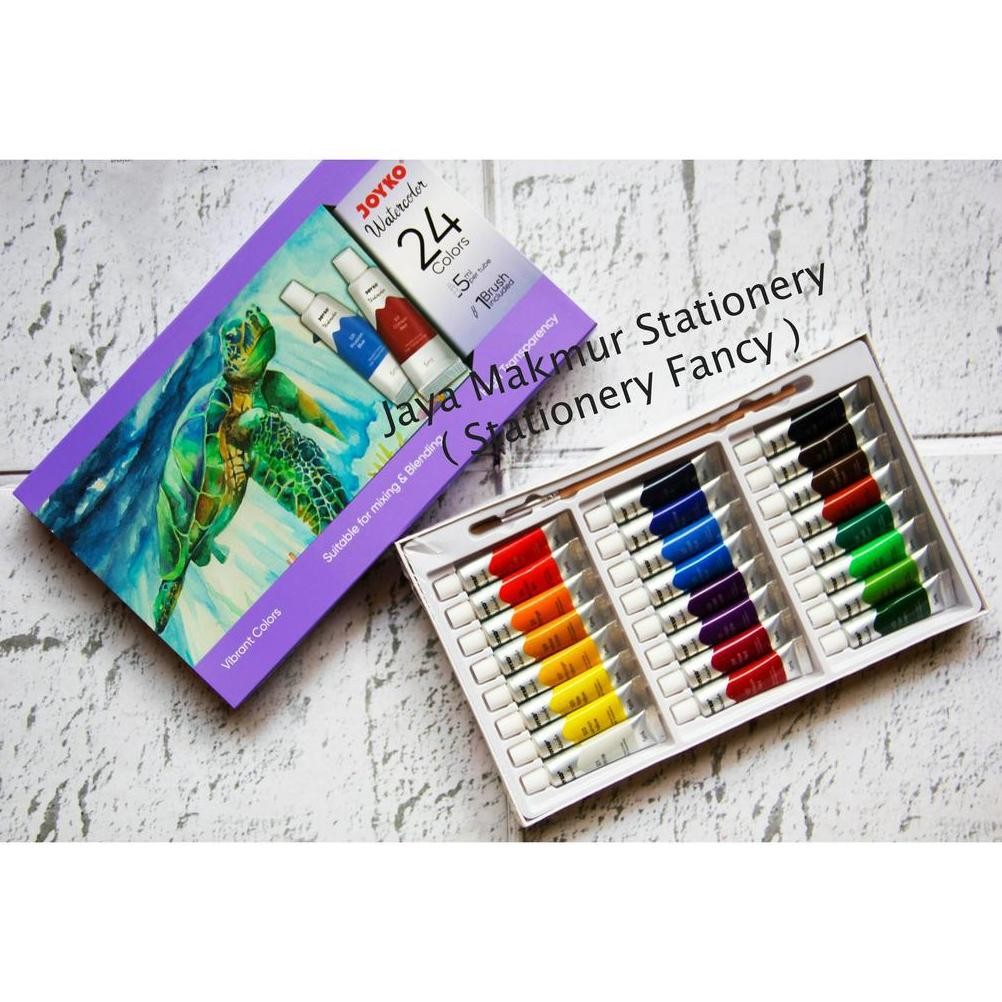 

Cat Air Water Color Joyko 24 Warna WC-4-24 (1 Set + Brush Included) AST