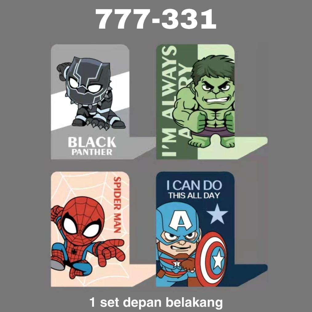 

SOS Book End seri 777 (1 set/2 pcs) / Pembatas Buku Besi/Penyangga Buku/Sandaran Buku AST