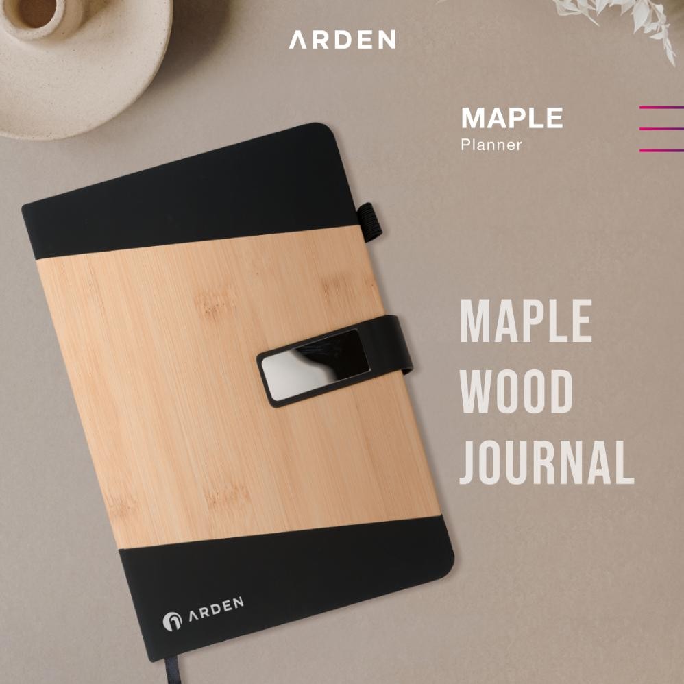 

ARDEN Planner Maple - Buku Agenda Jurnal Planner Premium Cover Kayu AST
