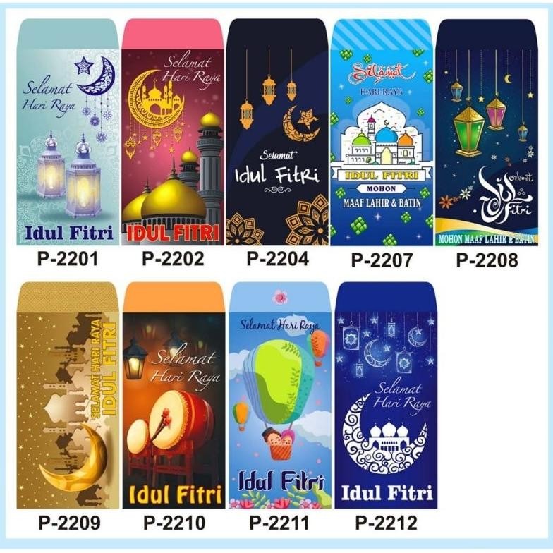

amplop lebaran premium ukuran jumbo angpau premium keren amplop premium jumbo Mika ukuran 8,8 x 16,8 isi 50pcs AST
