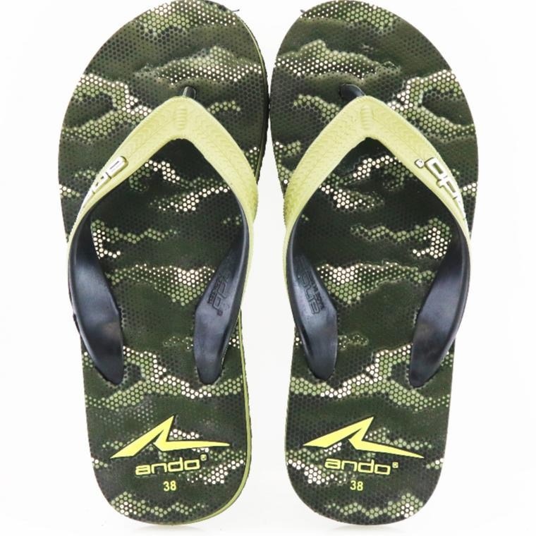 NEW NEW ANDO PLATOON OLIVE - SANDAL JEPIT PRIA TERBARU 2023 ANDO SURABAYA