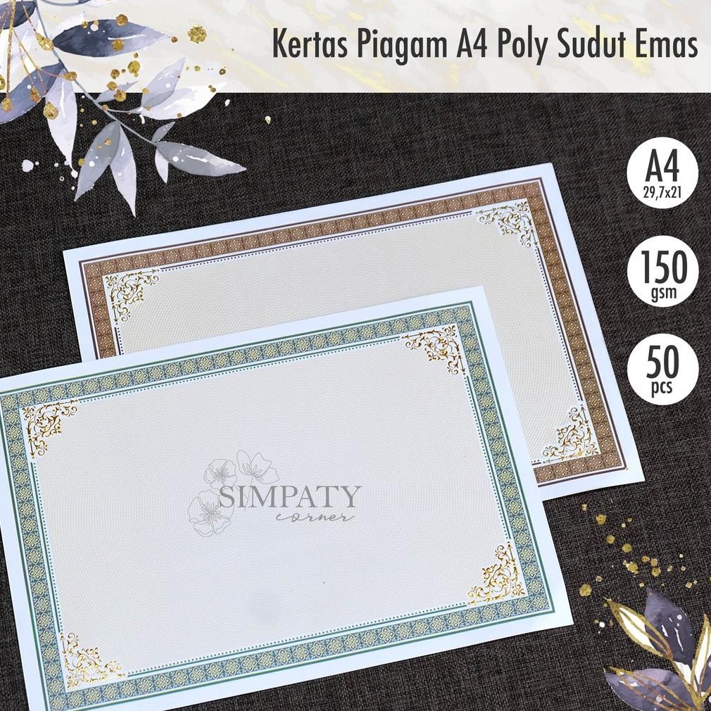 

blanko / kertas piagam / kertas sertifikat A4 foil emas Simpaty AST