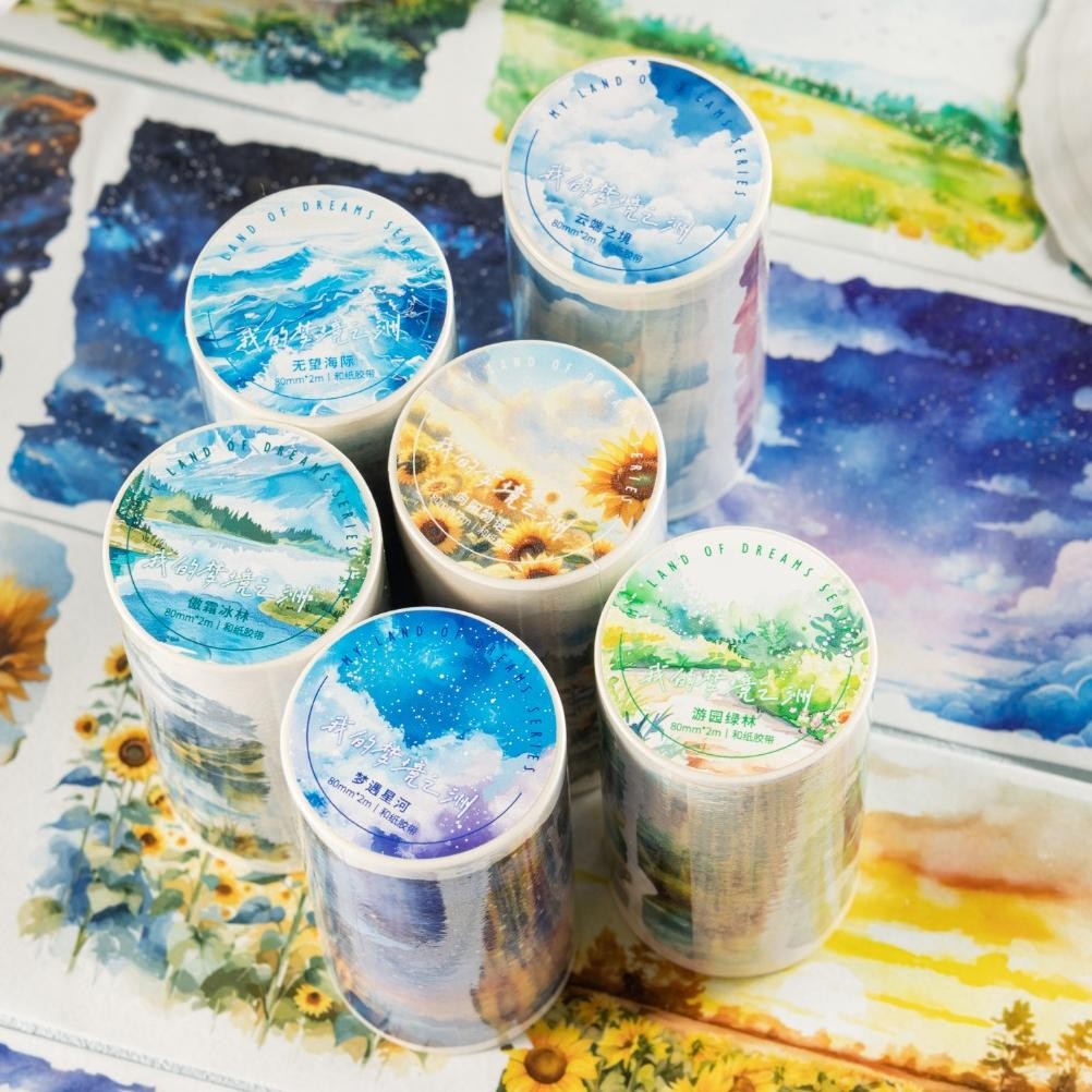 

Washi Tape 80mmx2m Seri Alam Mimpiku Sticker Aesthetic Dekorasi Journal Vintage Retro Scrapbook Jurnal Stiker Selotip AST