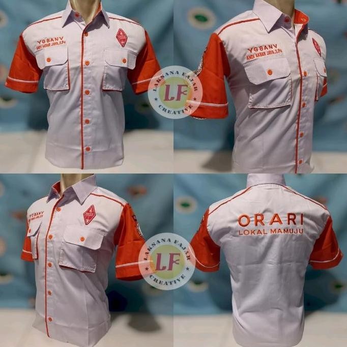 BAJU PDH ORARI NASIONAL LENGKAP TULISAN BELAKANG SERAGAM PENDEK