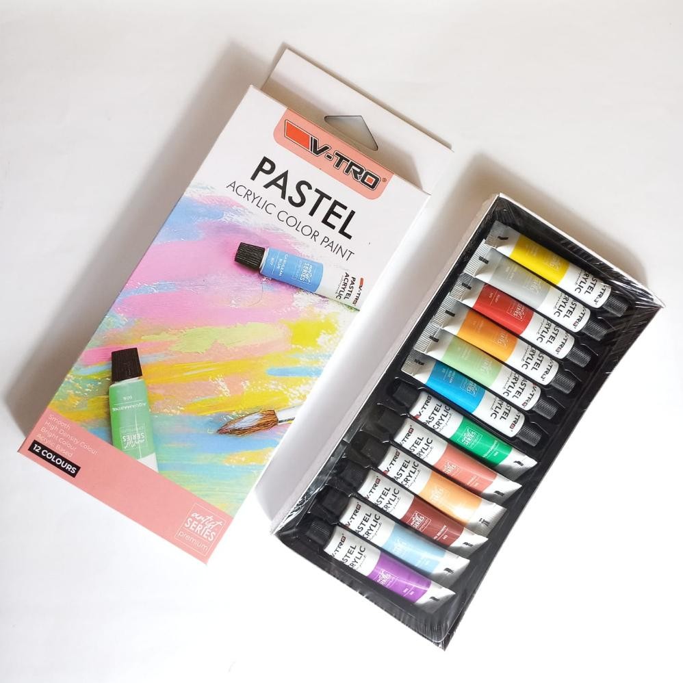

Cat Akrilik / Acrylic Color Paint Pastel Vitro 12 Warna AST