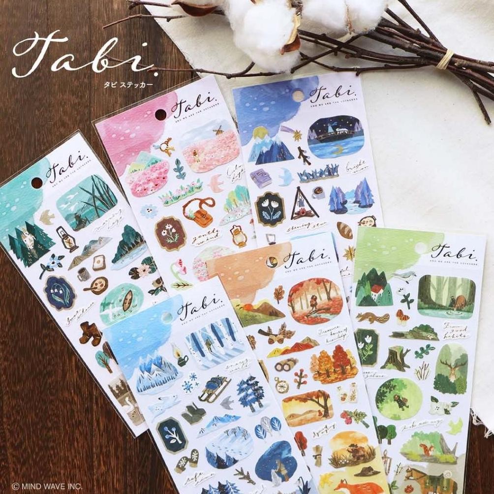 

Mind Wave Tabi Travel Sticker Flake Die Cut Stiker Dekorasi Journal Decor Stickers Limited Edition AST