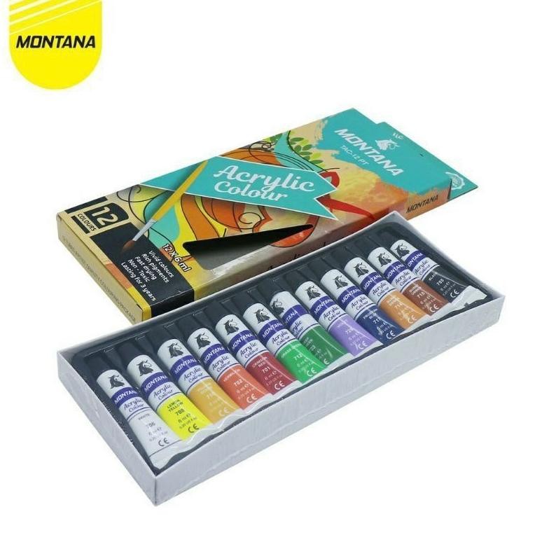 

Cat Acrylic Montana TAC-12PT Set 12 Warna Cat Akrilik Montana AST