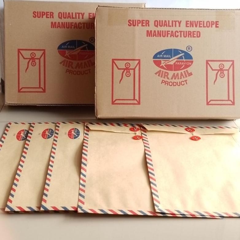 

Amplop Tali Coklat 310 Airmail Folio [ F4 ] ( Pak 50 Lbr ) [ Original ] AST