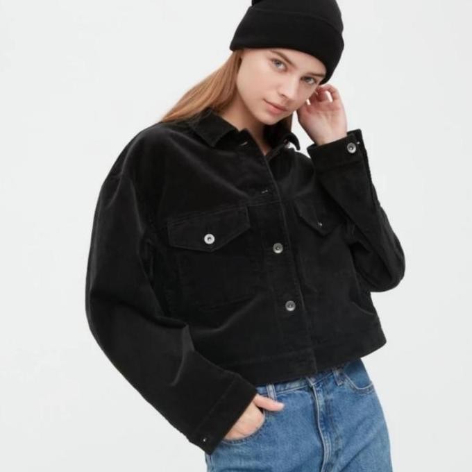 Uniqlo Jaket Crop Corduroy Original Sale Ready (Best Quality)