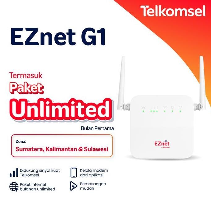 Telkomsel Eznet G1 Internet Modem Wifi Unlimited New Stok