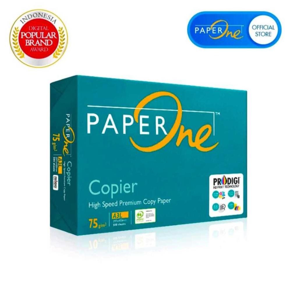 

Kertas HVS Paper One A3 75gsm - Ideal untuk Print, Tulis, & Fotokopi Isi 500 Lembar AST