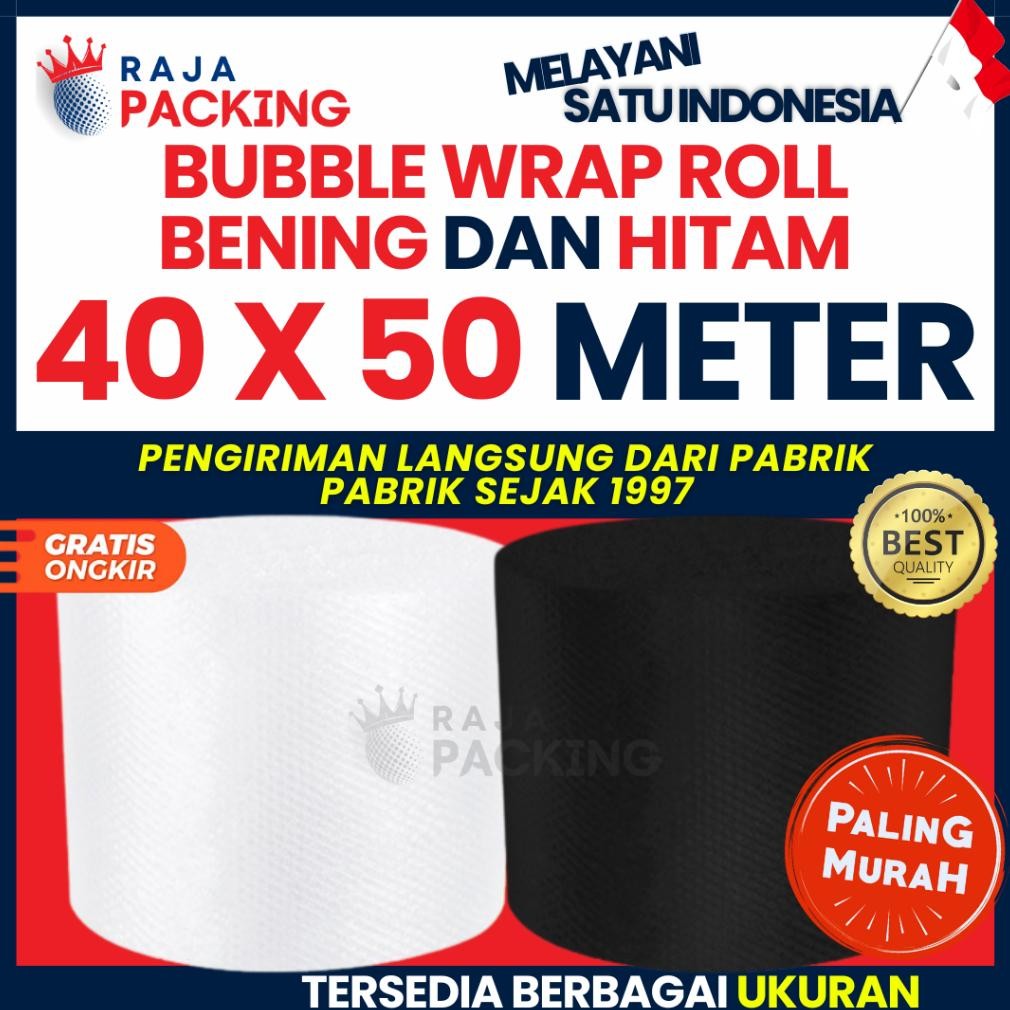 

Bubble Wrap 40 CM Hitam dan Bening Murah JABODETABEK AST