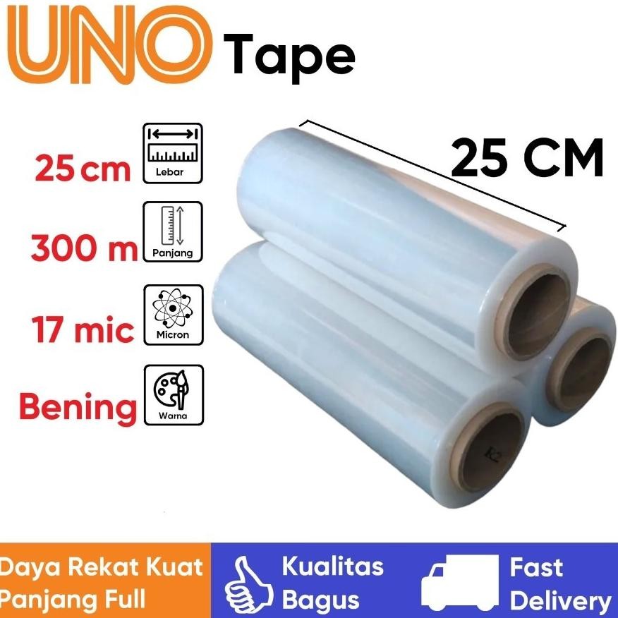 

Stretch Film OEM Plastik Wrapping Lebar 25 Cm Panjang 300 Meter Full 17 Micron AST