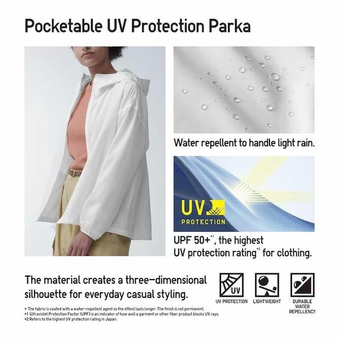 Uniqlo Jaket Parka Saku Hoodie Wanita Pocketable Uniqlo 437048 Pink (Best Quality)