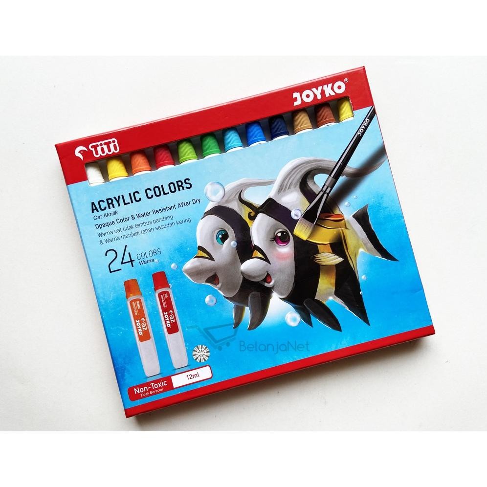 

Cat Acrylic TITI 24 Color| Cat Akrilik TITI 24 Warna AC-12ml-24C AST