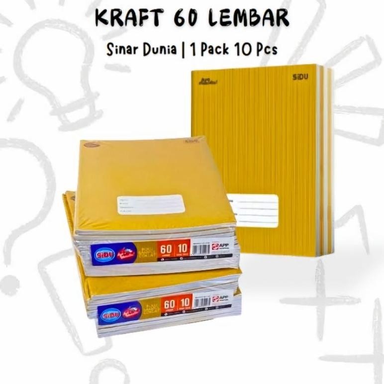 

(Bisa Cod) Promo 1 Pak Buku Tulis SIDU CRAFT 60 Lembar 40 Lembar Sampul Cokelat 1 Pak Isi 10 Buku - Stationery Alat Tulis Sekolah AST